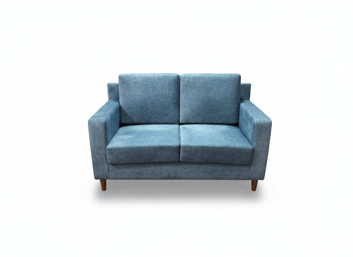 Mid-Century Box-Arm Loveseat
