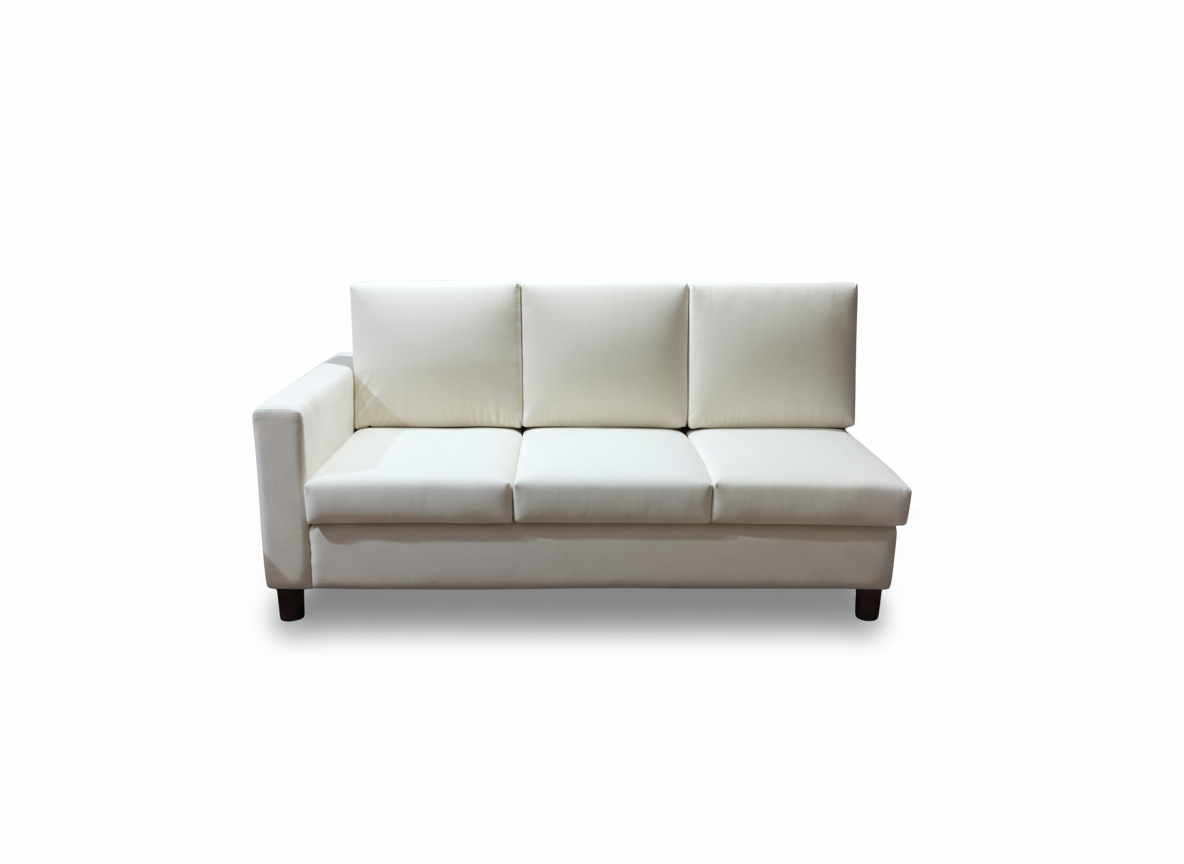 Minimalist 3 Seater Sofa with Left Arm